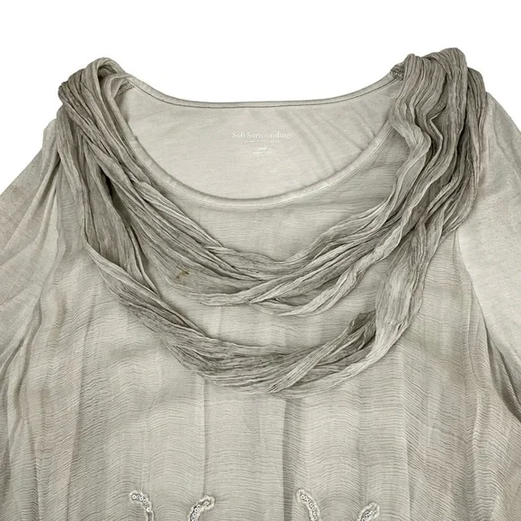 Soft Surroundings Silk Beaux Arts Tunic & Cami Large - Picture 7 of 15